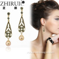 2015 New Design Bohemia Style Diamond Pearl Drop Earring Factory China Wholesale Fashion Designs New Model Earrings